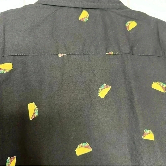 Molokai Surf Co Taco Shirt Button-Down Black & Yellow NWT Size Large - Picture 13 of 16